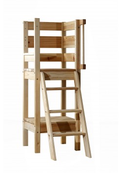 Etagenbett-Treppe Sicherheitstreppe 140 cm, Holz massiv, 3 Stufen Farbe